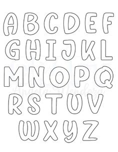 the letters and numbers are outlined in black on a white background, with one line drawn to