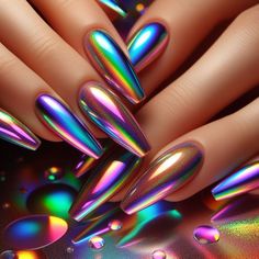 Bali Nails, Shimmer Nails, Spring Nails Ideas, Funky Fingers, Nail Appointment, Chrome Nails Designs, Sculpted Nails, Beautiful Lipstick