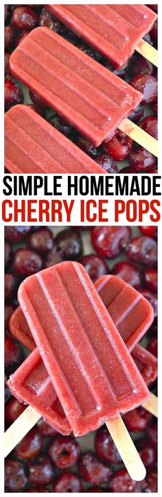 an image of homemade cherry ice pops