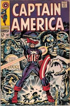 the cover to captain america comic book