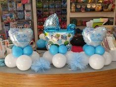 Animal Balloons, Balloons Ideas, Balloon Creations, Diy Baby Shower Decorations, Baby Shower Cakes For Boys, Gender Reveal Party Decorations, Balloon Gift