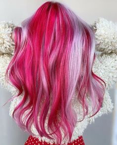 Hairstyles/ hair Colours/ pink Hairstylist Inspiration, Dyed Hair Inspiration, Multicolored Hair, Pretty Hair Color, Dye Colors, Haircut And Color, Hair Color Highlights, Hair Color And Cut