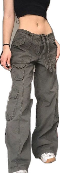 Non-stretch Grunge Cotton Pants, Grunge Non-stretch Bottoms With Pockets, Grunge Bottoms With Pockets For Fall, Non-stretch Grunge Bottoms With Pockets, Cotton Grunge Bottoms With Pockets, Y2k Winter Bottoms With Pockets, Y2k Baggy Cargo Pants For Fall, Fall Grunge Cargo Pants, Gray Cotton Grunge Pants