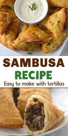 sambusa recipe is easy to make with tortillas