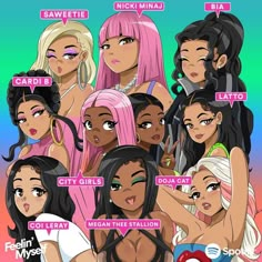 💖💅🏻💓 Flipagram Instagram, Cat City, Black Art Painting, Dope Cartoon Art, Black Anime Characters, Female Rappers, Black Cartoon, Black Love Art