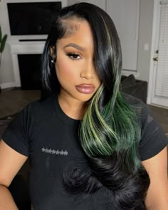 @ad0reamiya Black Lace Wig, Lace Wigs Styles, Twisted Hair, Wig Styling, Quick Weave Hairstyles, Human Wigs, Pretty Hair Color, Slick Hairstyles