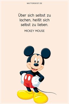 a mickey mouse with the caption's name in german