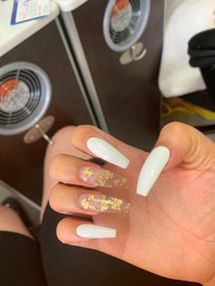 Oval Acrylic Nails, Long Coffin Nails, Neon Acrylic Nails, Gold Acrylic Nails, Nagel Design, Remove Acrylic Nails, Nails Gold, Blue Acrylic Nails