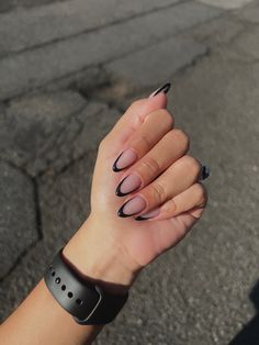 You can never go wrong with black french nails 🖤 #nails #naildesign #nailsacrylic #blacknails #blacknaildesigns #frenchnails #fallnails #fallnailcolors #classynails #aesthetic #fallvibes Fall Naildesign, Nailart Black, Black French Tip Nails, Nails For Fall, Black French Nails, Black French Tip, Black French Tips, Nails 2022, Black Nail Designs