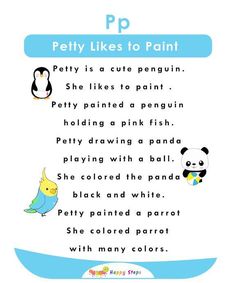 a poem that is written in english with pictures of penguins and pandas on it