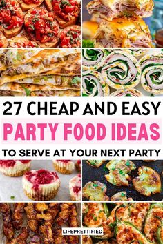 Party food for a crowd, party snacks, appetizer recipes for party, easy party food ideas, party foods, last minute appetizers, finger food ideas, fall party food ideas, game day food ideas, party food ideas for adults, easy party food recipes Best Easy Finger Foods For Parties, Classy Snacks For Party, Finger Foods For 21st Birthday Party, Apps For Dinner Party, Easy And Cheap Party Food Ideas, Last Minute Bday Party Ideas, Affordable Food For Party, Kid Bday Party Food Ideas, Finger Foods For Adults