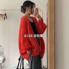 This is a knitted sweater by hand.Mohair sweaters will have a fuzzy feeling and very light. We can customize sizes, please tell me height and weight. Time:We will deliver the goods within 3 weeks after placing the order,and it will arrive in the US in 3-5 days. If you have any questions, please contact us and we will give you a satisfactory reply. Casual Mohair Cardigan For Winter, Soft Knit Mohair Cardigan, Oversized Mohair Long Sleeve Cardigan, Casual Mohair Long Sleeve Outerwear, Casual Long Sleeve Mohair Outerwear, Mohair Knitted Sweater Coat, One Size Mohair Sweater For Winter, One-size Hand Knitted Acrylic Cardigan, Hand Knitted One Size Acrylic Cardigan