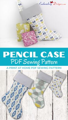 an image of a sewing pattern for the pencil case