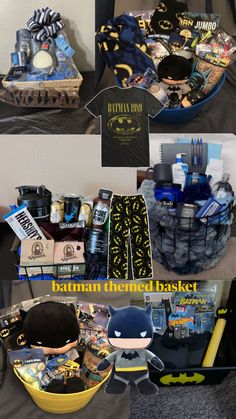 the batman themed basket is ready to be delivered