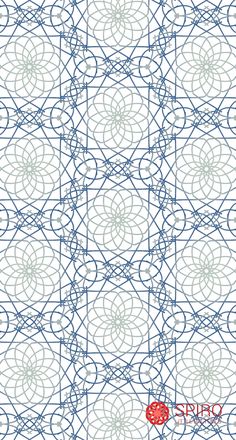 a blue and white pattern with circles on it