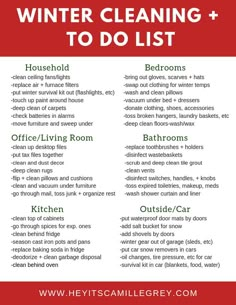 January Cleaning Checklist, Winter Cleaning Checklist, Monthly Chores, Winter Cleaning, Cleaning Schedules, Fall Cleaning