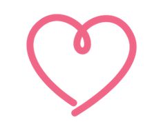 a pink heart on a white background with the word love written below it in black ink