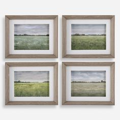 four framed photographs hanging on the wall