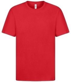 Basic Red T-shirt For Summer, Casual Red Plain T-shirt, Red Cotton Short Sleeve T-shirt, Basic Red Summer T-shirt, University Red Cotton Crew Neck T-shirt, University Red Cotton T-shirt For Summer, Basic Red T-shirt With Relaxed Fit, Red Pre-shrunk Crew Neck Top, Red Crew Neck Shirt With Relaxed Fit