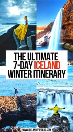 The Ultimate 7-Day Iceland Winter Itinerary Iceland 7 Day Itinerary, Iceland New Years Eve, Iceland In December, Outdoor Travel Outfit, Winter Northern Lights, Iceland Travel Itinerary, Iceland Resorts