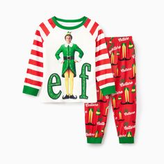 Cozy up in festive sleepwear featuring elf designs.
* Festive Christmas-themed designs
* one pajamas set or a jumpsuit 
* Stretchy and comfortable fabric
* Long-sleeved shirt with raglan sleeves
* Coordinating pants with elastic waist
* Ribbed neckline and cuffs
* Soft and breathable material
* Relaxed fit
* Adult and kids sizes available
* Designed with elf characters and stripes Playful Long Sleeve Christmas Sleepwear, Playful Christmas Sleepwear, Holiday Playful Sleepwear, Playful Christmas Loungewear Set, Playful Long Sleeve Festive Sleepwear, Christmas Elf Character, Matching Pajama Set, Elf Pajamas, Elf Family