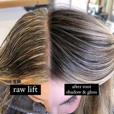 What does a ROOT SHADOW do? @the.blonde.chronicles walks us through the importance of a root shadow ✨ "On the left is the raw lift after I… | Instagram Shadow Roots Hair, Root Shadow, Hair Foils, Haircut Tip, Blonde Hair Makeup, Hair Shadow, Blonde With Dark Roots, Hair Color Formulas