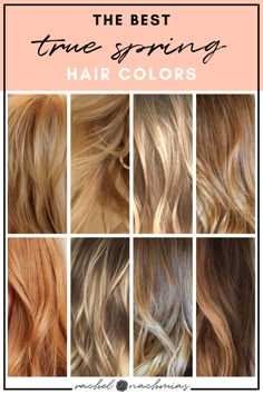 Best Hair Color For True Spring, Hoc Spring Hair Color, Color Analysis True Spring, House Of Colour Spring Hair, Spring Color Palette Hair Colors, Best Hair Colors For Spring Skin Tone, Spring Color Analysis Hair, Best Hair Color For Bright Spring, Hair Colors For Spring Skin Tones