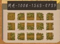 a bunch of plants that are in some kind of box with the words ma - 1008