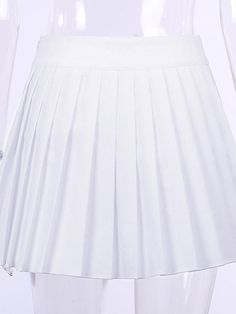 Sku CY-!63500 Material Polyester , Dacron Style A-line Feature Pleated , Solid Color Occasion Going out , Casual , Sports Seasons Summer Type Skirts Color BLACK,WHITE Size S,M,L Please consult the size chart we provide for this item's measurements to help you decide which size to buy.Please note: There may be 1-3cm differ due to manual measurement. Inch Waist Hips Length S 25.98-33.86 34.65-53.54 13.39 M 27.56-35.43 36.22-55.12 13.78 L 29.13-37.01 37.80-56.69 14.17 Casual A-line Tennis Skirt For Summer, Fitted A-line Pleated Tennis Skirt, Fitted A-line Tennis Skirt For Spring, White Pleated A-line Skirt, White A-line Lined Skirt, White Pleated Stretch Tennis Skirt, White Stretch Pleated Tennis Skirt, White Fitted A-line Bottoms, White Pleated Stretch Skort