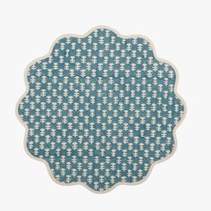 Boti Teal Scalloped Placemat Place Mats, Scalloped Edge, Mustard Yellow, Floral Motif, Fabric Care, Block Print, Table Linens, Placemats, Table Top