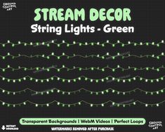 the string lights are green for this christmas light decoration set, and it's easy to make