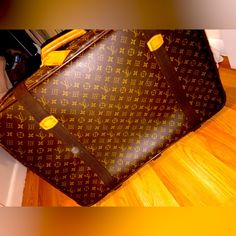 Authentic Louis Vuitton Traveling Luggage Bag, Soft Case With Leather Buckle Straps. Double Sided Interior Storage Compartments For Clothing. Both Zippers Are Intact With The Original Louis Vuitton Zippers Lock. In Good Condition Minimal Wear On Top Side Center, Leather Strip. Traveling Luggage, Zipper Lock, Luggage Bag, Storage Compartments, Leather Buckle, Authentic Louis Vuitton, Travel Luggage, Luggage Bags, Travel Bags