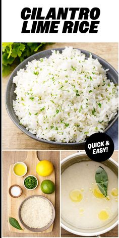 the ingredients for this recipe include rice and lemons