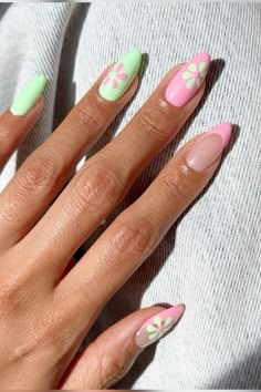 Spring Break Nails, Broken Nails, Vacation Nails, Nails 2024, Fire Nails, Floral Nails, Pretty Acrylic Nails, Chic Nails