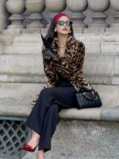 Wife Style, Mob Wife, Looks Street Style, Print Coat, Looks Vintage, Outfits Casuales