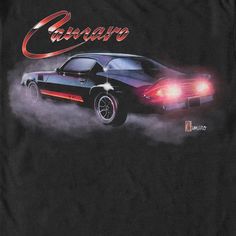 a black t - shirt with the words carrero on it and an image of a car