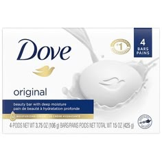 Dove Original Beauty Bar and gentle skin cleanser combines a gentle cleansing formula with our signature 1/4 moisturizing cream to hydrate and nourish skin, instead of leaving skin feeling dry and tight like an ordinary bar soap might. Dove mild cleansers help skin retain its natural moisture, which helps replenish skin-natural nutrients that can be lost during the cleansing process. Include this Beauty Bar in your bath and skin care routine as a facial cleanser or as a gentle skin cleanser for Dove Bar Soap, Dove Bar, Dove Beauty Bar, Pamper Skin, Dove Soap, Dove Beauty, Dove White, Gentle Skin Cleanser, Mild Cleanser