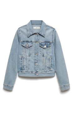 Whether you're off to a weekend concert or a happy-hour hangout, this trusty denim jacket with a hint of stretch is the one to count on. Front button closure Spread collar Button cuffs Chest button-flap patch pockets; front welt pockets 98% cotton, 2% elastane Machine wash, tumble dry Imported Denim Jacket Light Wash, Weekend Concert, Denim Trucker Jacket, Trucker Jacket, Welt Pockets, Happy Hour, Welt Pocket, The One, Denim Jacket