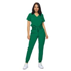 PRICES MAY VARY. PETITE AND REGULAR SIZING- Fit is important, go with Monarch scrub sets for the size that fits YOU. Refer to our size chart for the perfect fit scrubs! PREMIUM STRETCH- Our Poly/Spandex blend scrub set is crafted from a high-quality blend of stretch fabric, ensuring durability, flexibility, and all-day comfort. TUCK-IN SCRUB TOP- Keep it simple and clean with this one pocket tuckable top for a modern, professional look. MODERN RELAXED FIT JOGGER PANTS- Featuring a soft-ribbed wa Jogger Scrubs, Fit Scrubs, Green Scrubs, Safety Clothing, Fitted Joggers, Scrub Sets, Don't Settle, Fashion Joggers, Joggers Womens