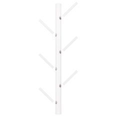 a white pole with three lights on it and two poles attached to the top one