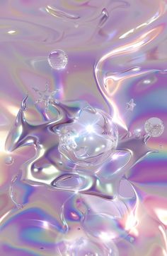 an abstract image of water and bubbles in pastel colors