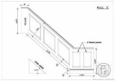 an architectural drawing showing the stair railing and handrail for a second story addition to a home