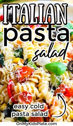 this pasta salad is easy to make and delicious