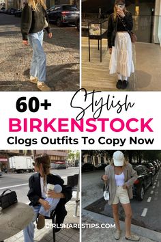 60+ Effortlessly Chic Birkenstock Clogs Outfits [2024]: How To Style Birkenstock Clogs Birkenstock Clog With Socks, Women’s Birkenstock Clog Outfits, Boston Clogs With Socks Outfit, Birkenstock Clogs Women, Birkenstocks In Winter, How To Style Clogs With Socks, Birkenstock Potato Shoes Outfit, Berk Clogs Outfit