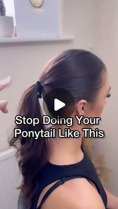 Sleek Ponytail For Wedding, Slick Back Ponytail Medium Hair, Glamorous Ponytail Hairstyles, Hair In Ponytail Ideas, Medium Hair Styles Ponytail, Full Looking Ponytail, Best Haircuts For Ponytails, Dress Up Ponytail, How To Keep Ponytail From Sagging