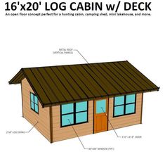 the diagram shows how to build a small cabin with lofts and dorme windows