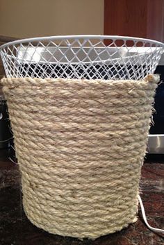 a basket that is sitting on top of a counter