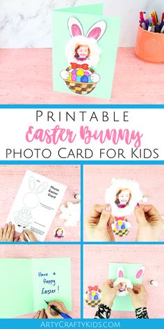 Looking for Easter bunny cards for kids to make at preschool / school or at home? These printable Easter cards for kids are easy + cute and feature your child's photo! Grab printable craft templates + videos for these easy Easter bunny crafts for kids to make here! |  Creative DIY Easter cards for kids | Simple Handmade Easter Cards for kids | Easy Spring Crafts for Kids | Easy Easter Crafts for Kids | Easter Bunny Kids Crafts #EasterCards #EasterCrafts #SpringCrafts #preschool #KidsCrafts Handmade Easter Cards For Kids, Easter Cards Preschool, Nature Christmas Crafts, Scented Candles Diy, Cards For Kids To Make, Flower Making Tutorial, Diy Easter Cards, Easter Bunny Cards, Bunny Photo