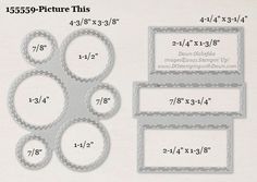 the measurements for each piece of paper are shown in this image, and there is also an additional set of cutouts