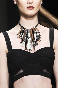 Donna karan SPRING 2012 RTW details 002 Runway Necklace, Interesting Jewelry, 2012 Fashion, Eco Friendly Fashion, Top Beauty Products